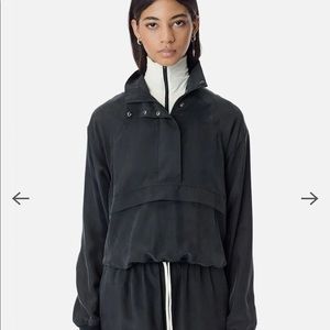 NWT XS JOHN ELLIOTT SILK SAIL HALF ZIP PULLOVER